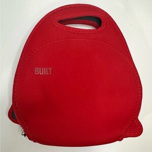 Built Tortuga Lunch Tote‎ Solid Red Neoprene Lightweight Pre-owned